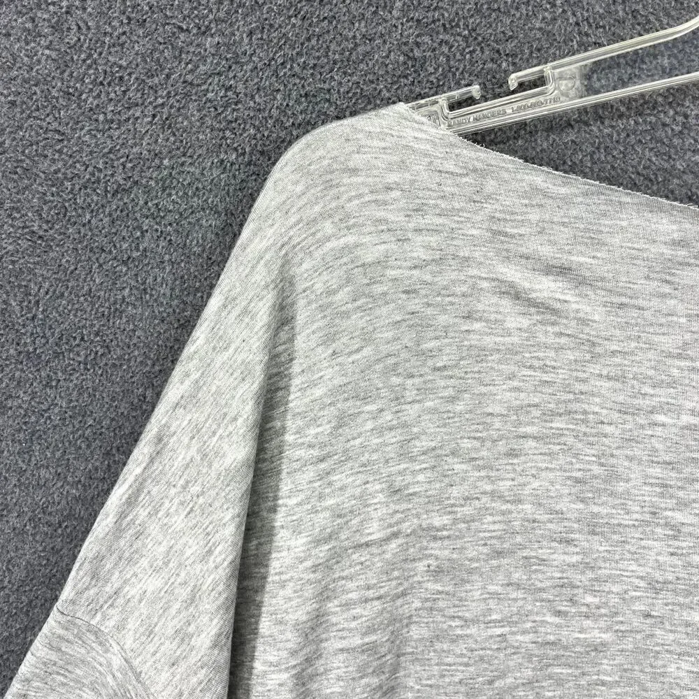 KLD Sweater Womens Small Gray Tunic Boxy Oversized raw hem‎ dolman sleeve